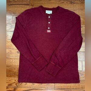Ralph Lauren Denim & Supply Henley Shirt Men's Long Sleeve Knit Top Sz L